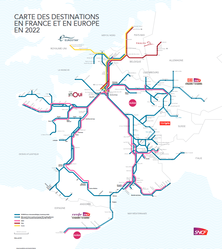 carte scnf du traffic ferroviaire